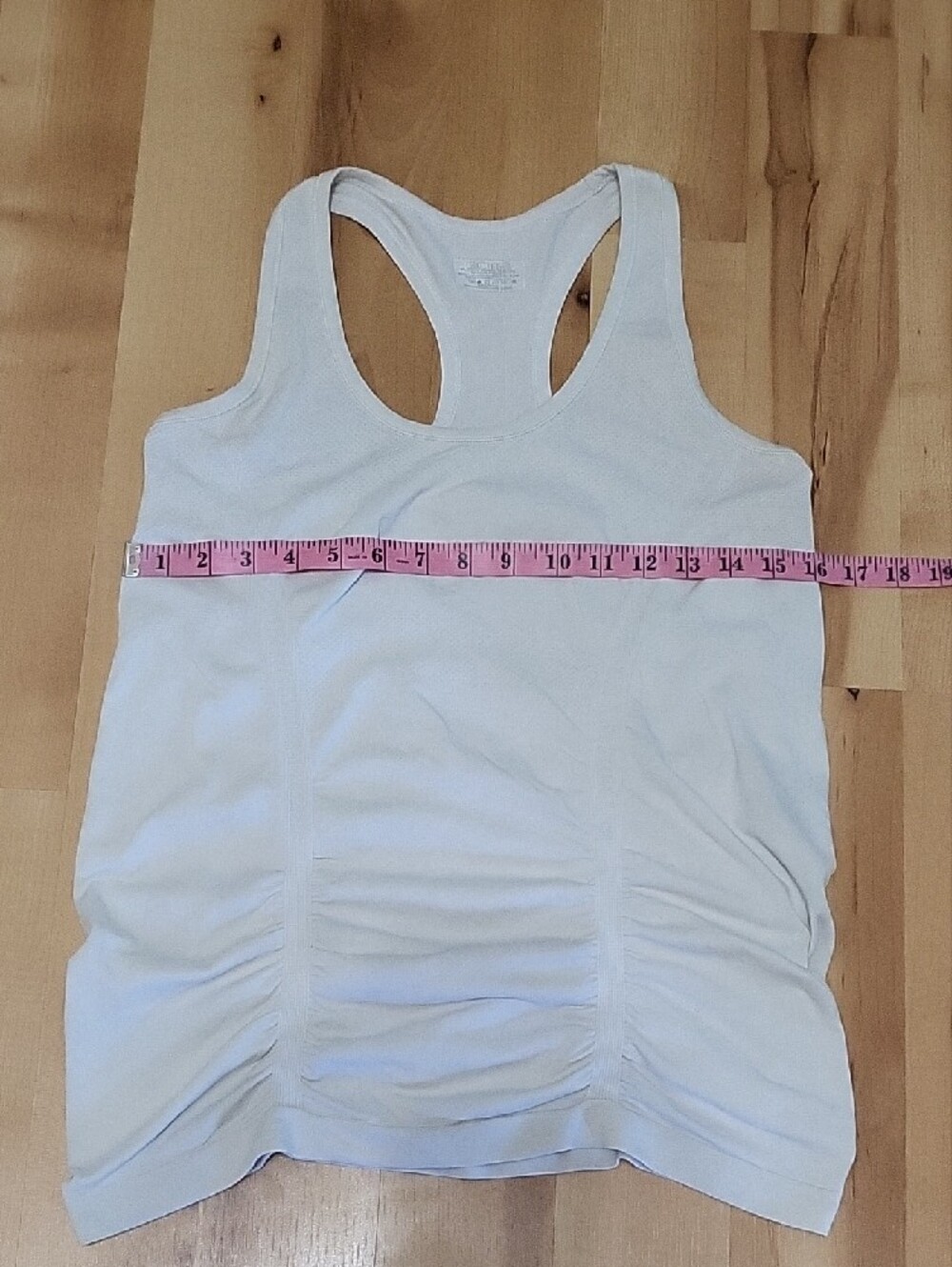 Athleta White Ruched Side Racerback Tank Top Size M Yoga - Picture 11 of 13